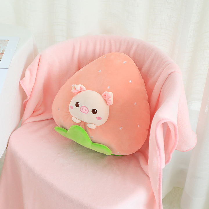 Avocado, Banana Fruit Plush Pillow