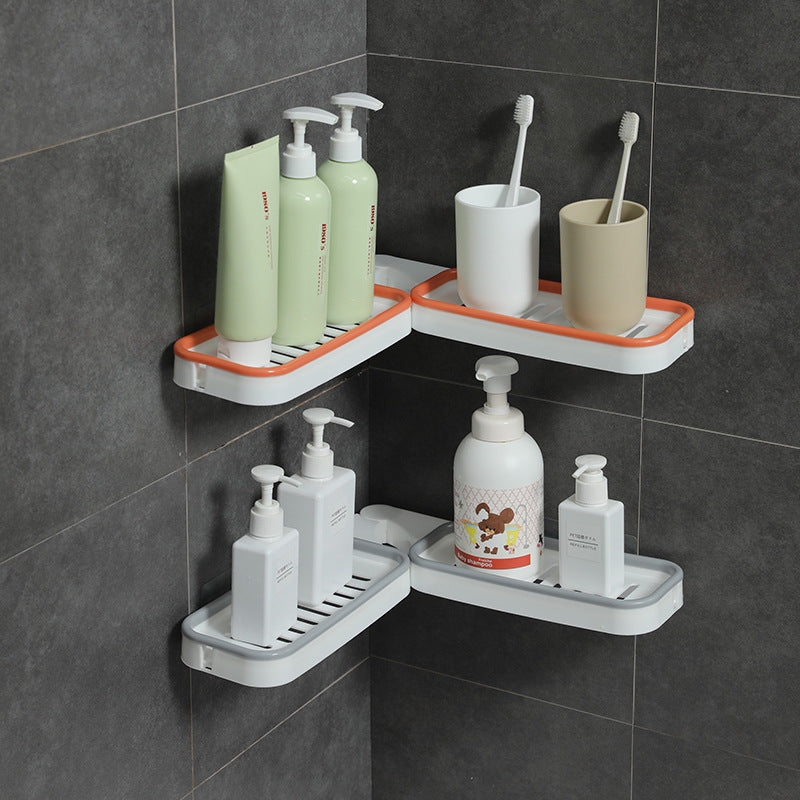 631 Wall Hanging Rotatable Soap Dish Bathroom Corner Dual Purpose Shelf