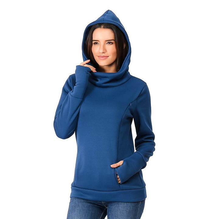 Pregnant women thick hooded sweater