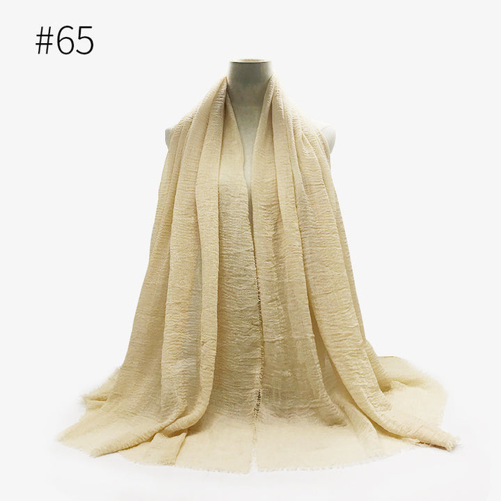 Baotou Scarf Ring Velvet TR Cotton Monochrome Single Product Demolition