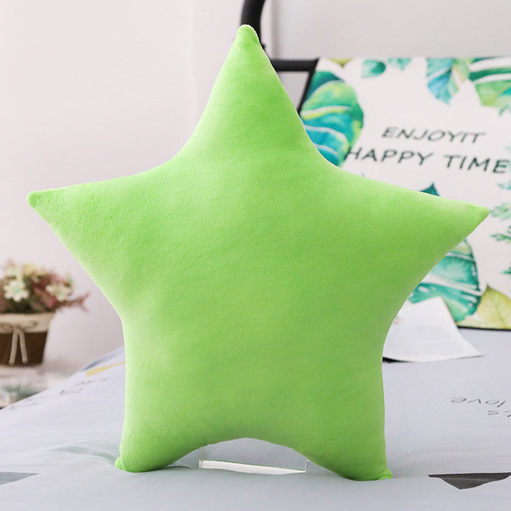 Five-pointed Star Plush Car Lumbar Pillow