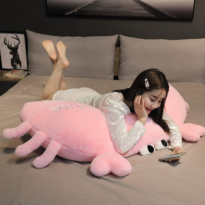 Cute semicircular crab bedside pillow plush toy