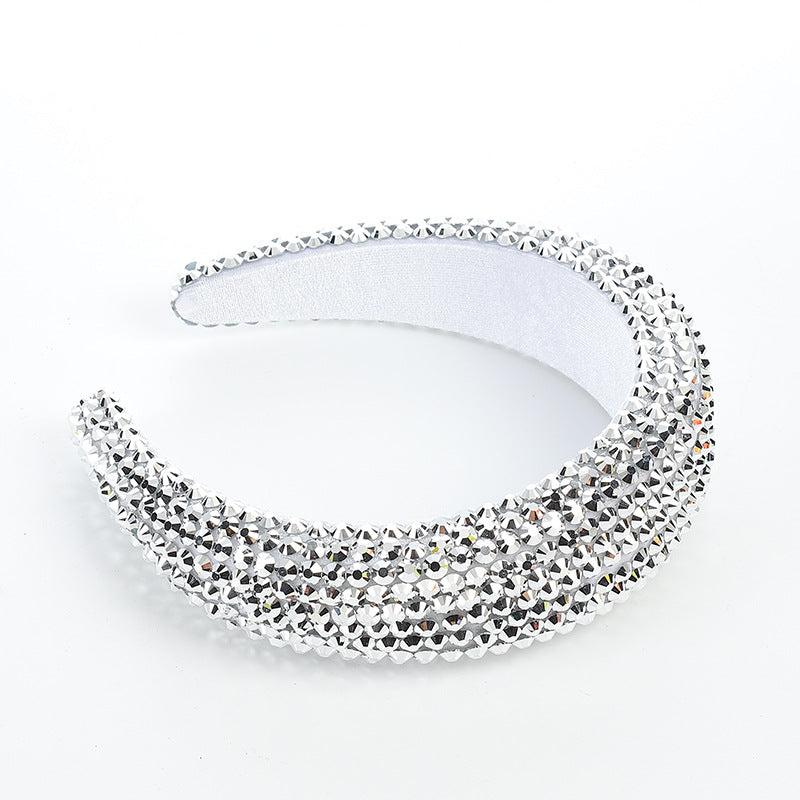 Baroque Sparkling Full RhinestoneWide-edged Headdress