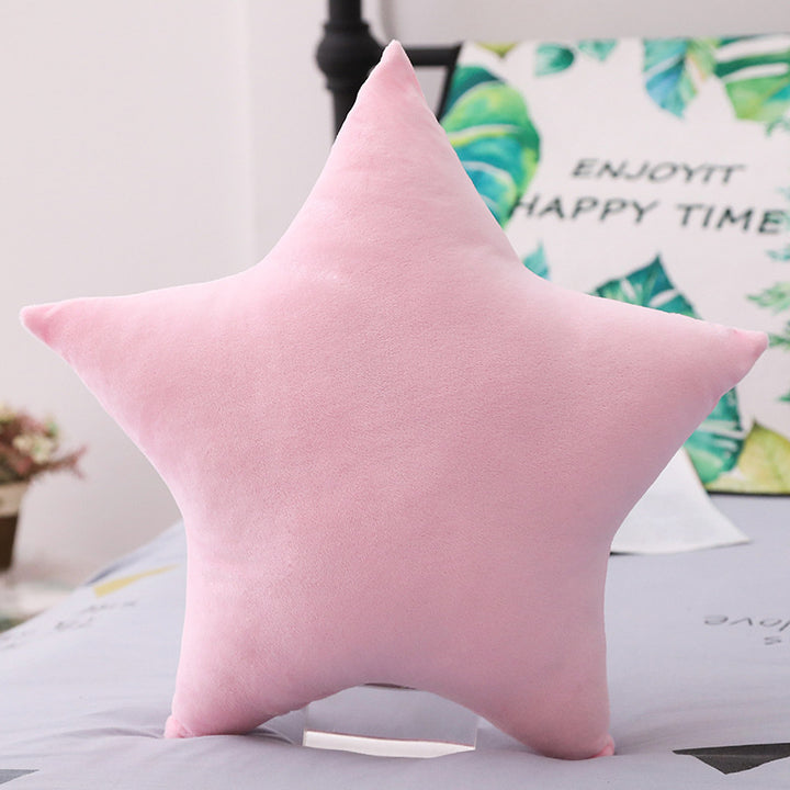 Five-pointed Star Plush Car Lumbar Pillow