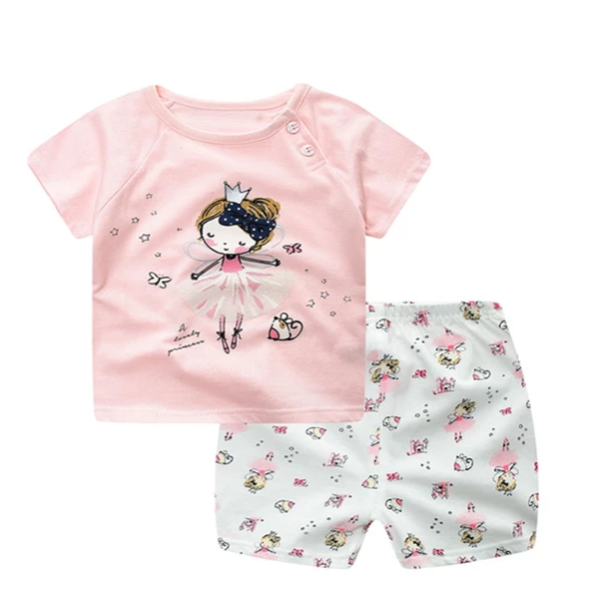 Cartoon Baby Boy Summer Clothing Set