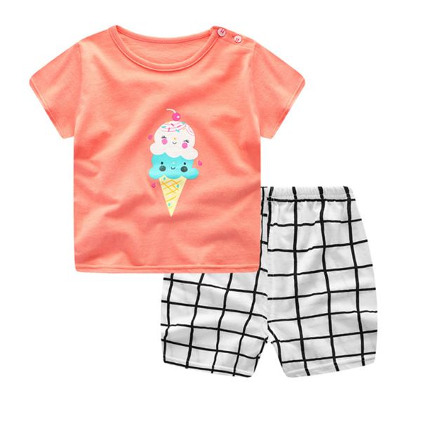 Cartoon Baby Boy Summer Clothing Set