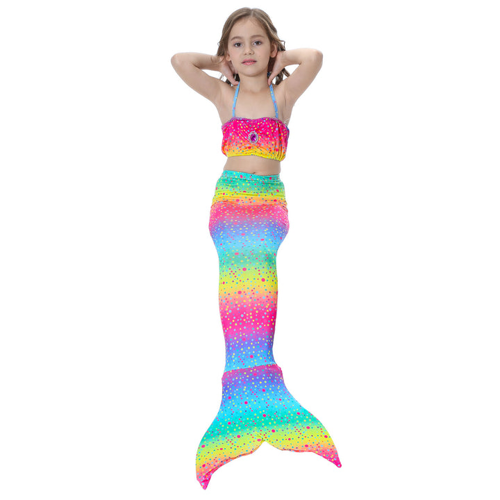 The female's children bikinis split swimming suit suit children swimming suit with Mermaid tail fins