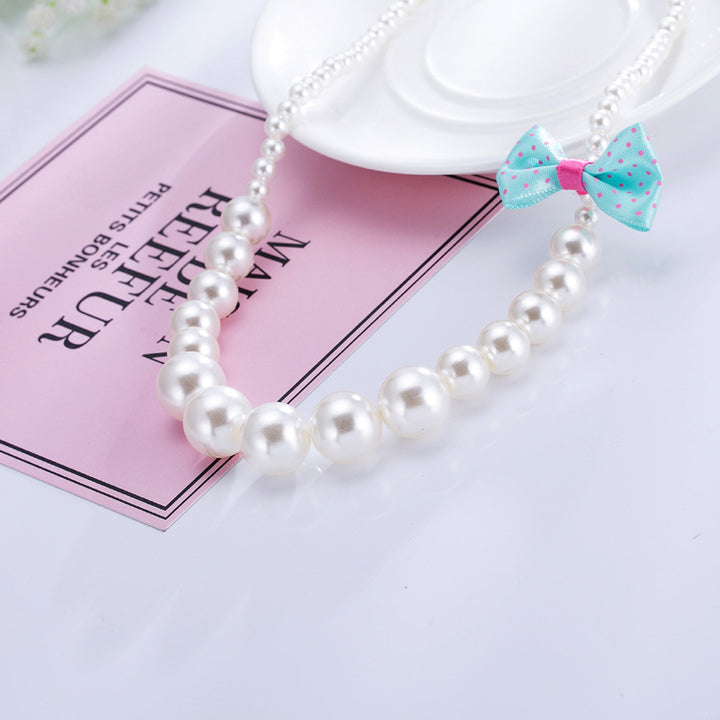 Fashion Children's Pearl Necklace & Bracelet Set