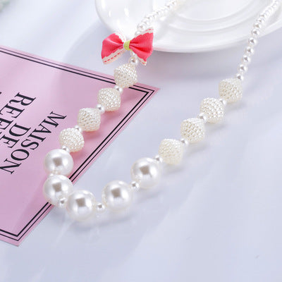 Fashion Children's Pearl Necklace & Bracelet Set