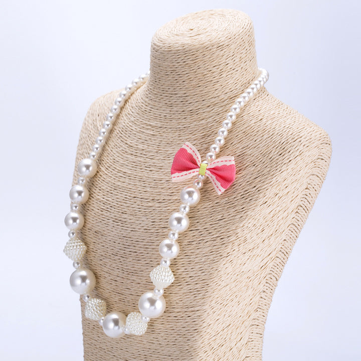 Fashion Children's Pearl Necklace & Bracelet Set