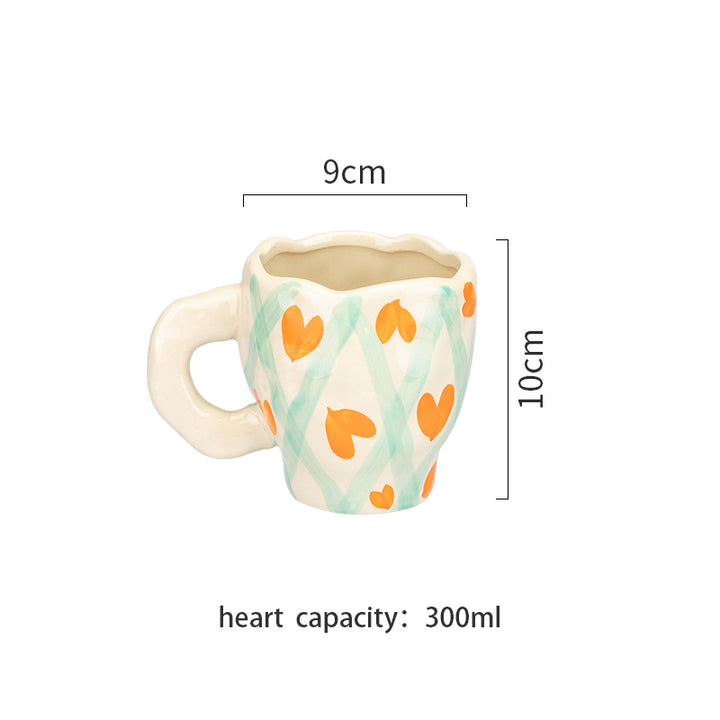 CuteLife Nordic White Flower Ceramic Coffee Cup Kitchen Milk Tea