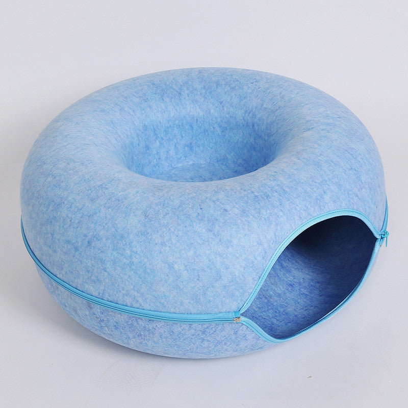 Cat Nest Round Woolen Tunnel