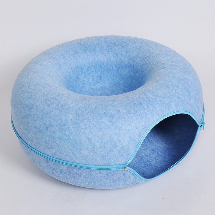 Cat Nest Round Woolen Tunnel