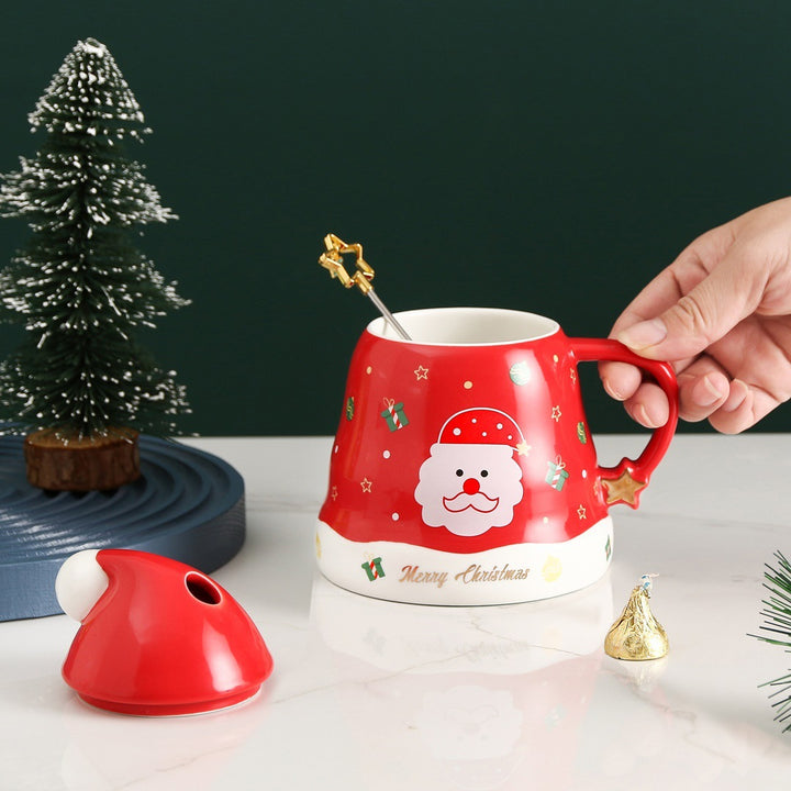 Santa Gingerbread Man Christmas Tree Ceramic Mug