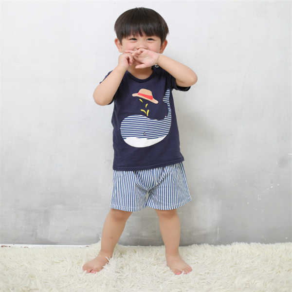 Cartoon Baby Boy Summer Clothing Set