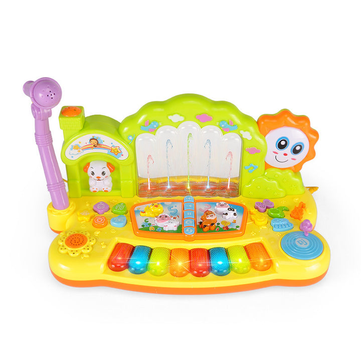 Multifunctional children's fountain keyboard