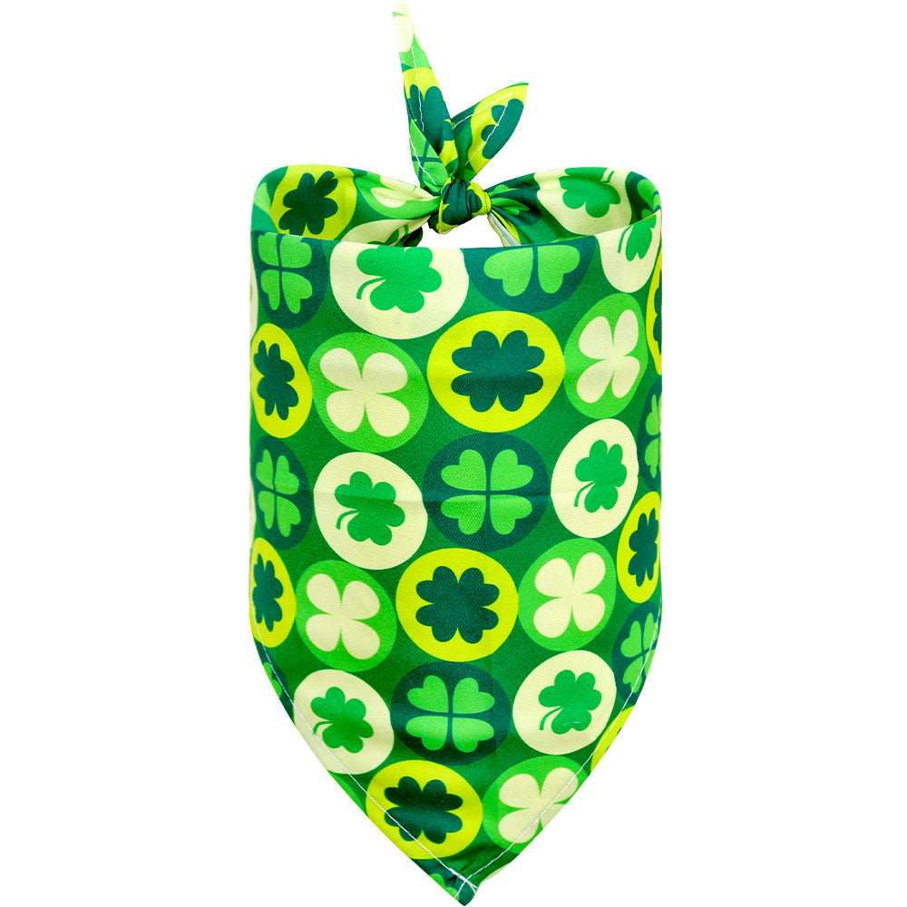 Lucky 4th Leaf Clover Dog Bandana