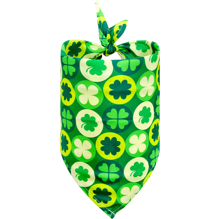 Lucky 4th Leaf Clover Dog Bandana