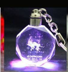 Flashing Crystal Keychain Glass Pendant