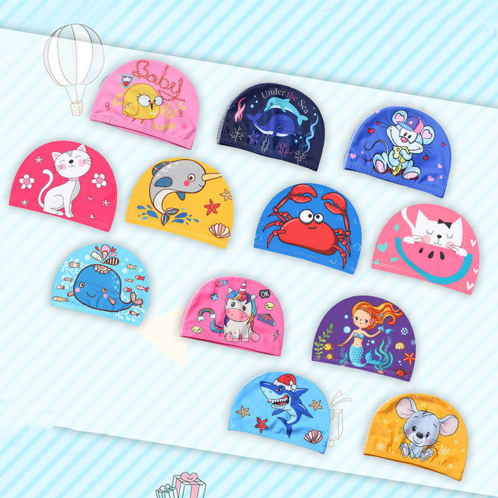 Children's Cartoon Printed Swimming Hat