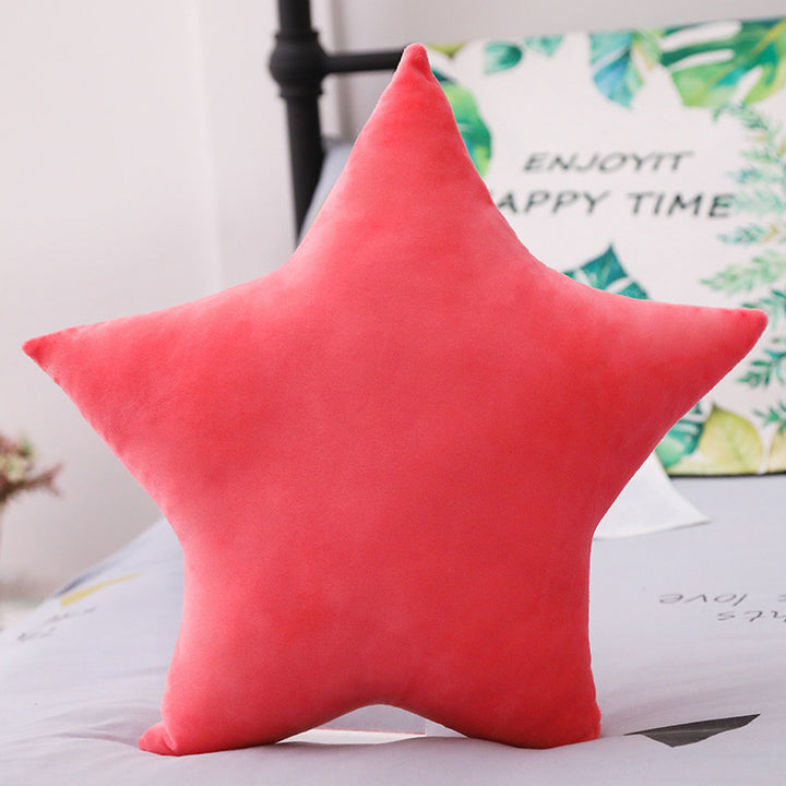 Five-pointed Star Plush Car Lumbar Pillow