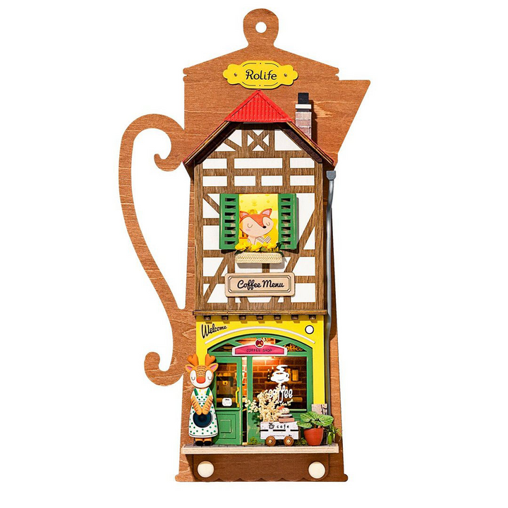 Robotime Rolife Wall Hanging Decoration Love Post Office Stylish Home Deco Kids Girls Miniature House Kits DS019 DS022