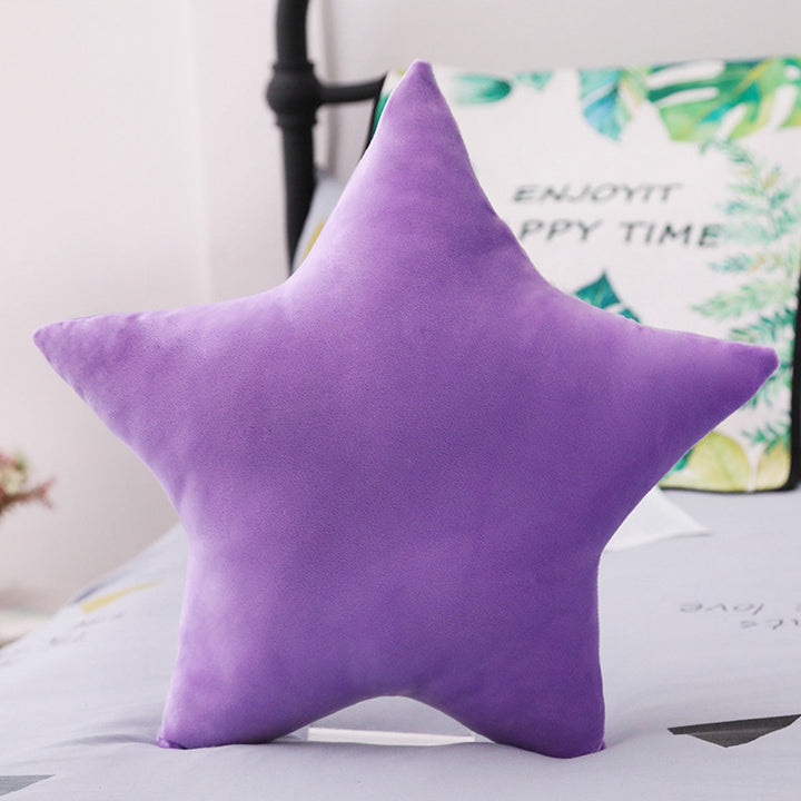 Five-pointed Star Plush Car Lumbar Pillow