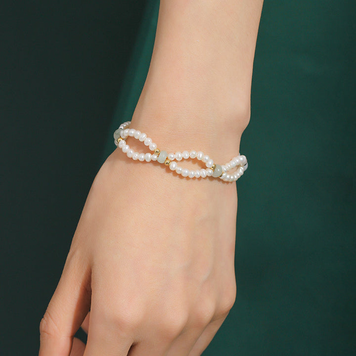 Woven Handmade Freshwater Pearl Bracelet