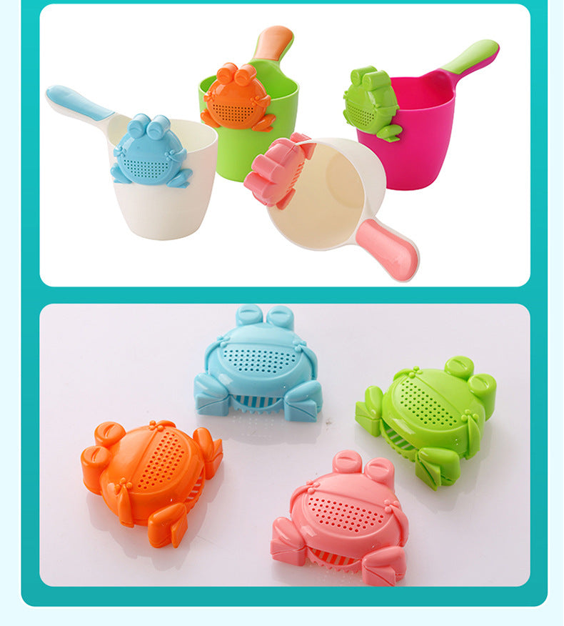 Children's Shampoo Spoon Cartoon Colorful Removable Frog Shower Head