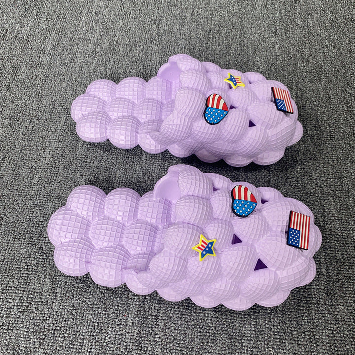 Women's Home Thick-soled Bathroom Non-slip Lychee Slippers
