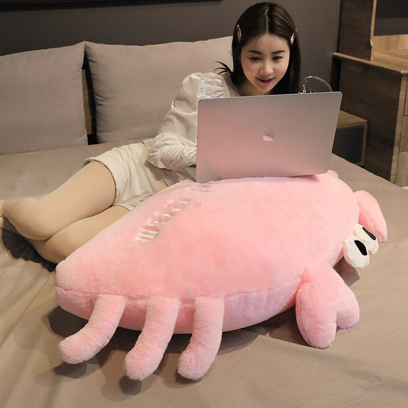 Cute semicircular crab bedside pillow plush toy