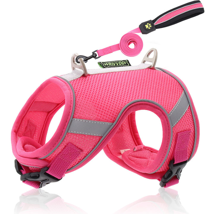 Mesh Breathable Dog Breast Strap Reflective Rope Pet Products