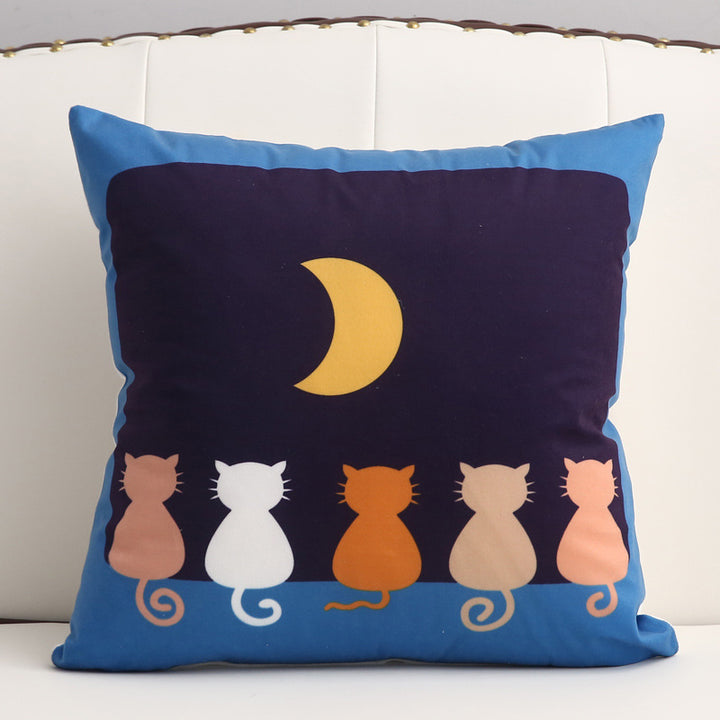 Cartoon short plush pillow