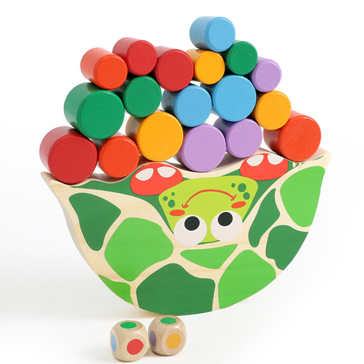 Wooden tortoise balance toy
