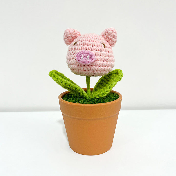 Hand-woven Sunflower Potted Home Decoration Finished Product