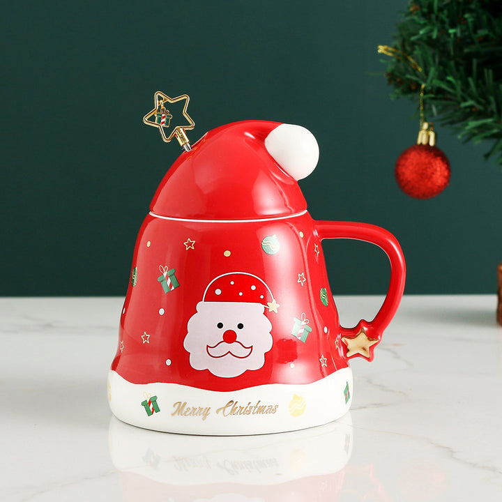 Santa Gingerbread Man Christmas Tree Ceramic Mug