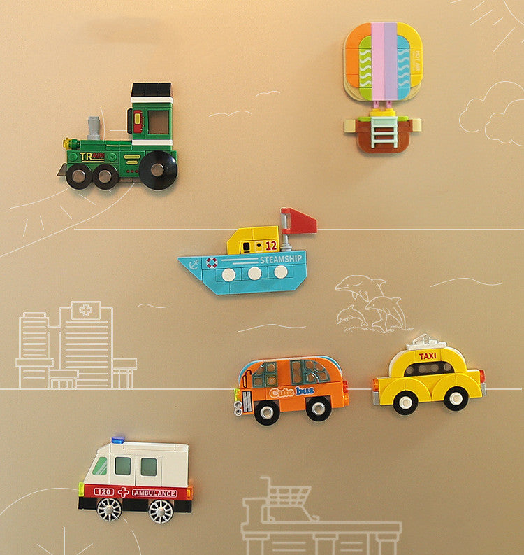 Animal Magnetic Fridge Magnet Assembled Building Block Toys For Children