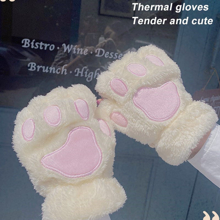 Cat's Paw Gloves Cute Girl Heart Soft Cute