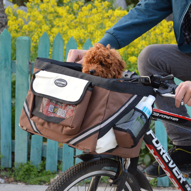 Portable Dog Bicycle Carrier Seat for small dog.