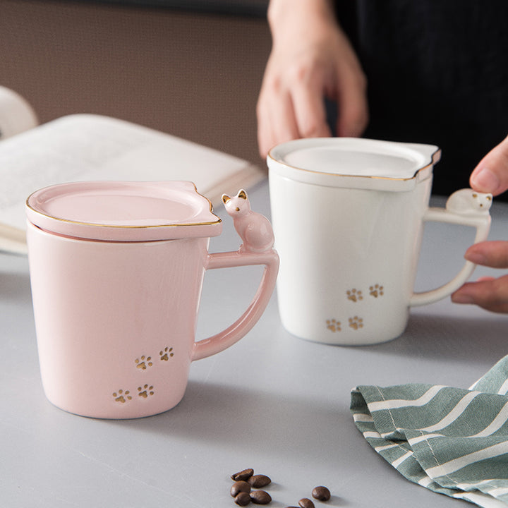 Fashionable Cute Cat Cartoon Ceramic Mug