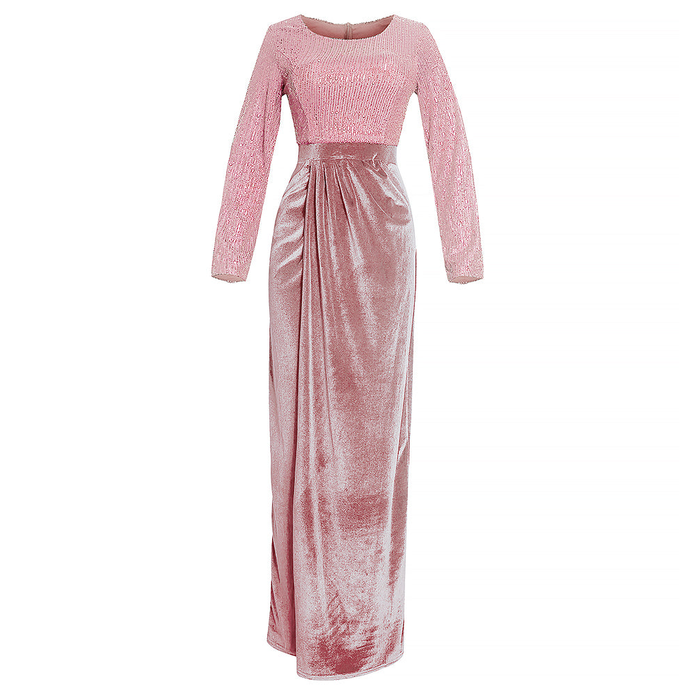 New African Sequined Banquet Evening Dress