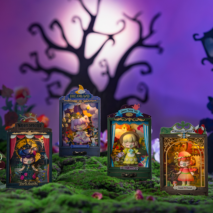 Robotime Rolife Dollhouse DIY Miniature Secret Garden Box Theater With Light 4 Styles Home Decor Assembly 3D Wooden Toys DS023
