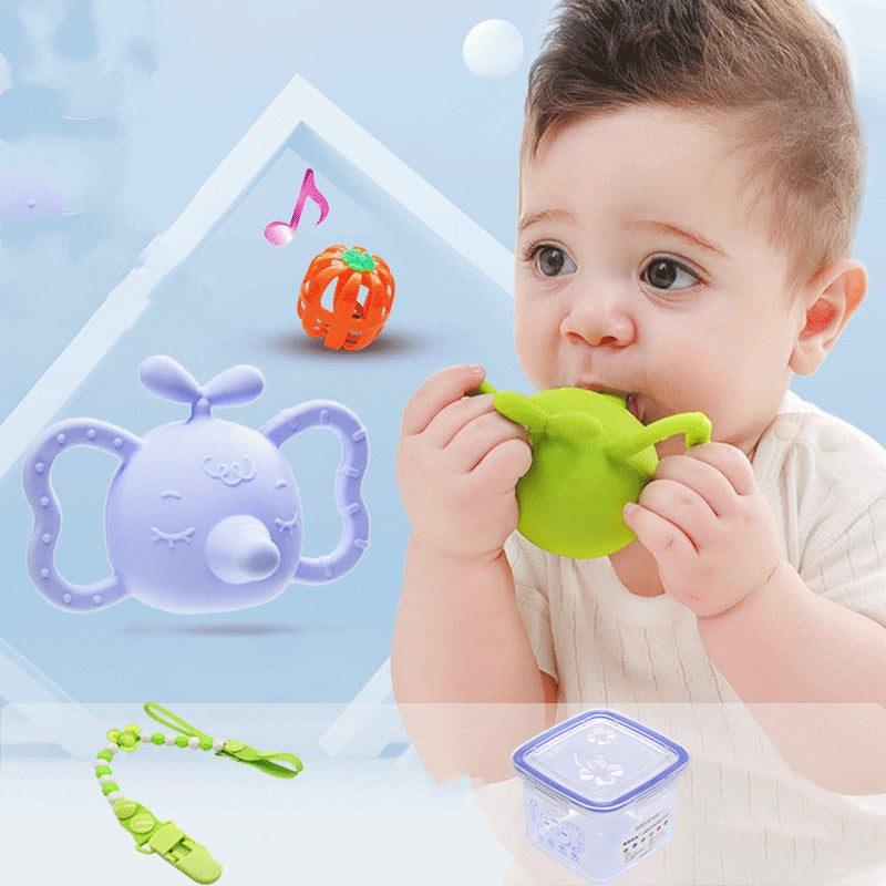 Baby Silicone Teether Rattle