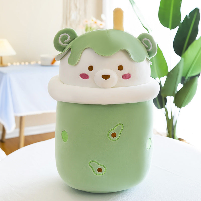 Toy Milk Tea Cup Pillow Creative New Pearl Milk Tea Bear Plush Doll