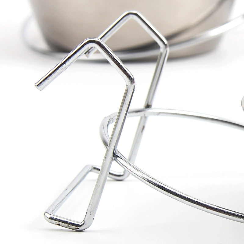 Hanging stainless steel dog food bowl