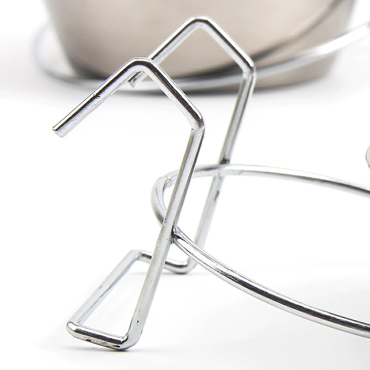 Hanging stainless steel dog food bowl