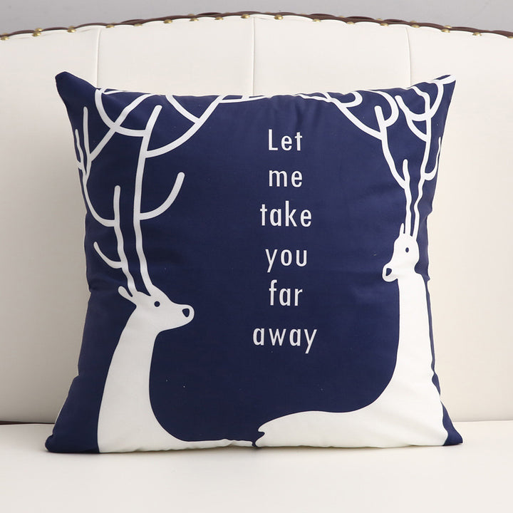 Cartoon short plush pillow