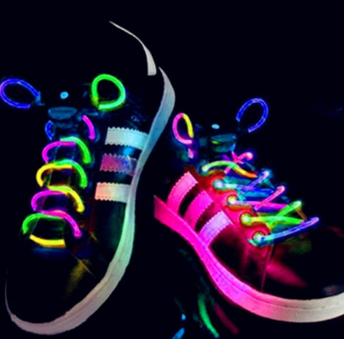 2pcs! Fashion LED Shoelaces Shoe Laces Flashing Light Up Glow Stick Strap Neon Shoe Strings Luminous Laces Disco Party Supplies