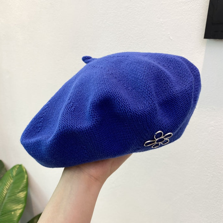 Women's All Match Retro White Rose Red Beret