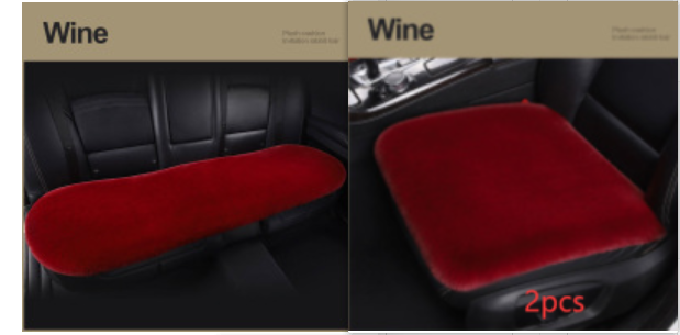 Car Seat Winter Plush Single Seat Square Cushion